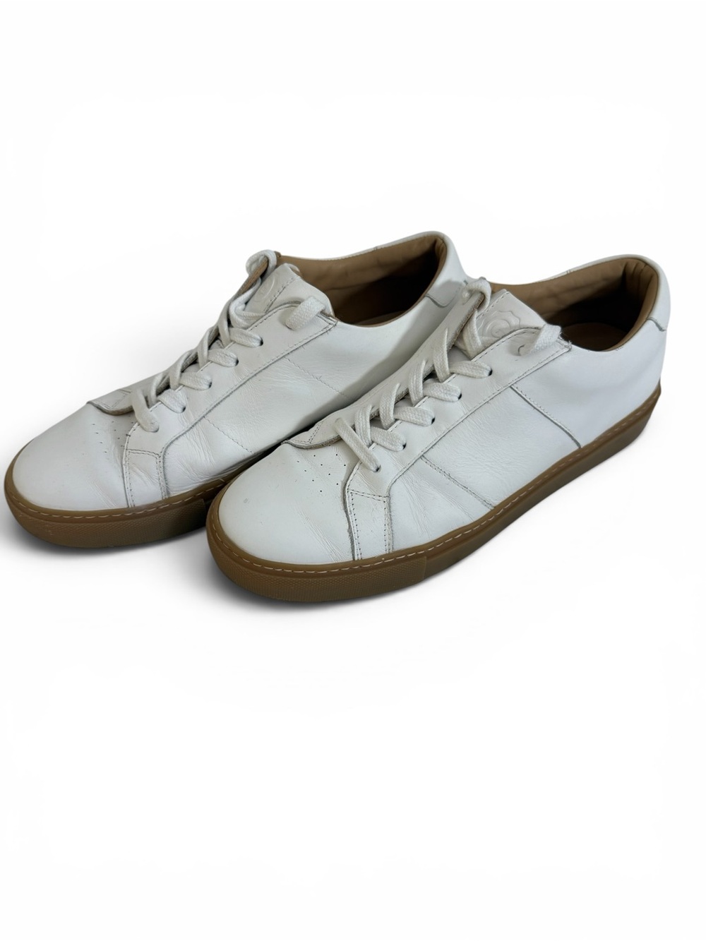 Greats White Leather Sneakers Gum Sole Men’s Size 9 - Picture 5 of 10